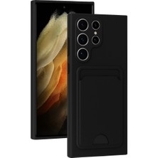 Selfbuysell Samsung Galaxy S24 Ultra Kılıf Kelvin Kartvizitli Silikon - Siyah