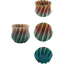 Selfbuysell 3D Kıvrımlı Vazo Siyah