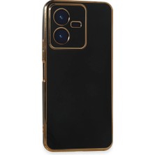 Selfbuysell Vivo Y22 2022 Kılıf Volet Silikon - Siyah