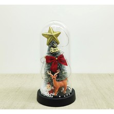 Selfbuysell Yılbaşı Temalı Işıklı Dekoratif Cam Fanus - Model 5