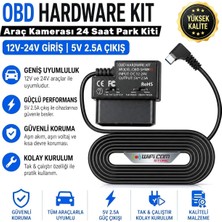 Wificam Type-C Girişli Araç Kamerası Obd Park Modu Bağlantı Kiti (Hardwire Kit)