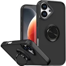 Selfbuysell Apple Iphone 17 Montreal Yüzüklü Silikon Kapak - Siyah