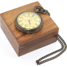 Selfbuysell Ahşap Kutulu Pirinç Köstekli Saat 16156