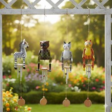 Selfbuysell Ahşap Hayvan Figürlü Rüzgar Çanı Model 2