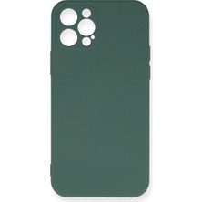 Selfbuysell Apple Iphone 12 Pro Max Kılıf Nano Içi Kadife Silikon - Koyu Yeşil