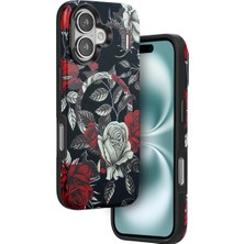 Selfbuysell Onegif Apple Iphone 16 Flower Series Magsafe Kapak - Siyah