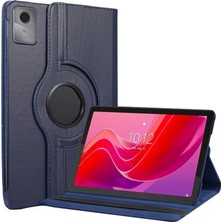 Selfbuysell Lenovo Tab M11 TB330FU 360 Tablet Deri Kılıf - Lacivert