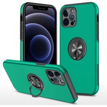 Selfbuysell Apple Iphone 12 Pro Max Kılıf Elit Yüzüklü Kapak - Yeşil