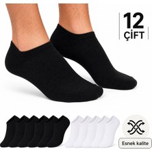 Organix Çorap 12 adet esnek siyah/beyaz