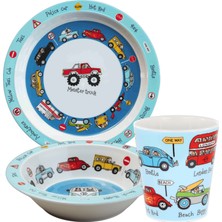 Tyrrell Katz Melamin Mama Tabağı, Kasesi ve Alıştırma Bardağı- Cars