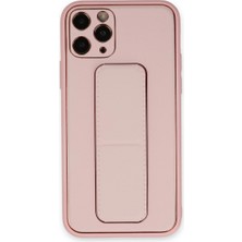 Selfbuysell Apple Iphone 11 Pro Max Kılıf Coco Deri Standlı Kapak - Pembe