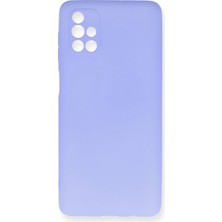 Selfbuysell Samsung Galaxy M51 Kılıf First Silikon - Lila