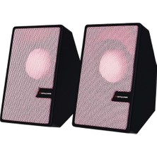 Selfbuysell Pembe USB 2.0 + 3.5mm USB Hoparlör