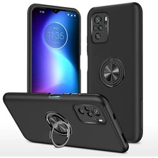 Selfbuysell Xiaomi Poco F3 Kılıf Elit Yüzüklü Kapak - Siyah