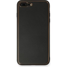 Selfbuysell Apple Iphone 7 Plus Kılıf Coco Deri Silikon Kapak - Siyah