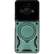 Selfbuysell Xiaomi Poco C61 Kılıf Joy Lens Standlı Kapak - Koyu Yeşil