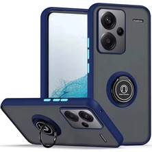 Selfbuysell Xiaomi Redmi Note 13 Pro Plus Kılıf Montreal Yüzüklü Silikon Kapak - Lacivert