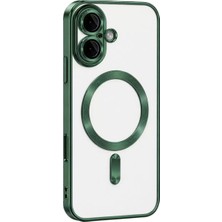 Derin Stok Newface Iphone 16 Kılıf Kross Magneticsafe Kapak - Koyu Yeşil