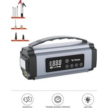 Selfbuysell Taşnabilir Dijital Ekranlı Araç Akü Takviyeli Işıklı Oto Marş Hava Kompresörü