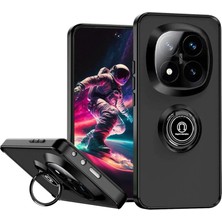 Selfbuysell Xiaomi Redmi Note 14 Pro Plus Kılıf Montreal Yüzüklü Silikon Kapak - Siyah