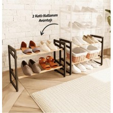 Selfbuysell 4 Katlı Ahşap Ayakkabılık