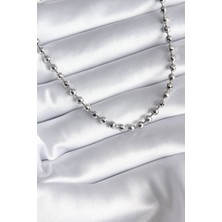 Ata Store Pirinç Gümüş Renk Topçuk Detay Kadın Kolye - Lisinya