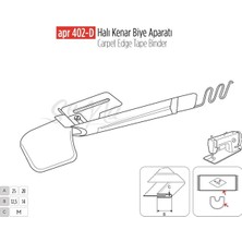 Apr Apere Halı Kenar Biye Aparat 30CM-15CM / Apr 402-D