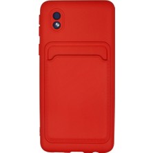 Selfbuysell Samsung Galaxy A01 Core Kılıf Kelvin Kartvizitli Silikon - Kırmızı