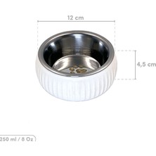 Selfbuysell Mikopet Organik Seramik Mama Kabı Beyaz