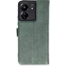Selfbuysell Xiaomi Redmi 13C Kılıf Trend S Plus Kapaklı Kılıf - Yeşil
