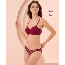 Intive Lingerie Nbb Straplez Kesim Sütyenli Arkası Dantel Detaylı Feminen Sütyen Takım