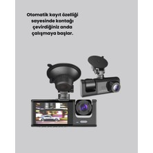 Selfbuysell Full Hd Çift Yönlü Araç Kamerası  Hareket Algılama  Döngüsel Kayıt