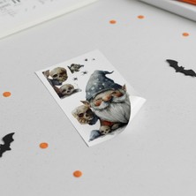 Selfbuysell Gotik Cüce ve Kafatası Halloween Duvar Sticker Seti