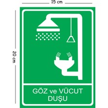Mayeka Metal Göz ve Vücut Duşu 15X20 cm Uyarı Iş Güvenliği Levhası