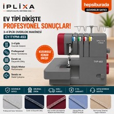 İplixa Iplixa Typeak Overlok Makinesi 3-4 Iplik Ev Tipi Dikiş Makinası – Profesyonel Kenar Temizleme CY-TYPM-453