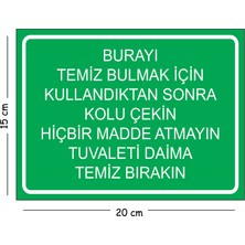Mayeka Metal Burayı Temiz Bulmak Için 15X20 cm Uyarı Iş Güvenliği Levhası