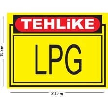 Mayeka Metal Tehlike Lpg 15X20 cm Uyarı Iş Güvenliği Levhası