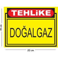 Mayeka Metal Tehlike Doğalgaz 15X20 cm Uyarı Iş Güvenliği Levhası