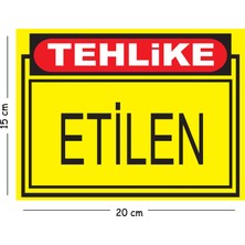 Mayeka Metal Tehlike Etilen 15X20 cm Uyarı Iş Güvenliği Levhası