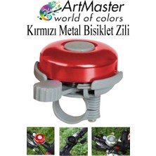 ArtMaster Kırmızı Metal Bisiklet Zili 1 Adet Scooter Zili Denge Zili Alümünyum Bisiklet Zili Bisiklet Süsü Korna Aksesuar