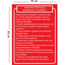 Mayeka Metal Yangına Köpükle Müdahale Talimatı 15X20 cm Uyarı Iş Güvenliği Levhası