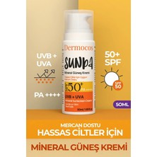 Dermocos Sunpa Mineral Güneş Kremi SPF50+ Uva/uvb | Hassas Ciltler Için | Mercan Dostu 50ML