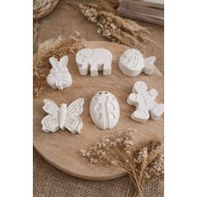 Yamih Studio Çocuklar Için Boyanabilir Taş Figür Seti – 6’lı Doğal Hobi Boyama Figürü