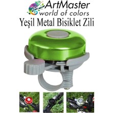 ArtMaster Yeşil Metal Bisiklet Zili 1 Adet Scooter Zili Denge Zili Alümünyum Bisiklet Zili Bisiklet Süsü Korna Aksesuar