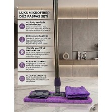 Pango Yer Mopu Fayans Duvar Cam Yüzey Temizlik Mikrofiber Pratik Mop ( 1 Adet Yedek Bez Hediyeli )