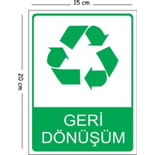 Mayeka Metal Geri Dönüşüm 15X20 cm Uyarı Iş Güvenliği Levhası
