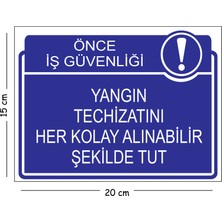 Mayeka Metal Yangın Techizatını Her Kolay Alınabilir Şekilde Tut 15X20 cm Uyarı Iş Güvenliği Levhası