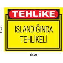 Mayeka Metal Tehlike Islandığında Tehlikeli 15X20 cm Uyarı Iş Güvenliği Levhası