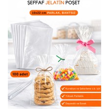 Colorpak Kurabiye ve Şekerleme Poşeti Parlak Bantsız Jelatin Şeffaf 100 Adet