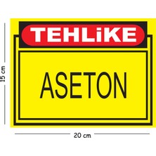 Mayeka Metal Tehlike Aseton 15X20 cm Uyarı Iş Güvenliği Levhası